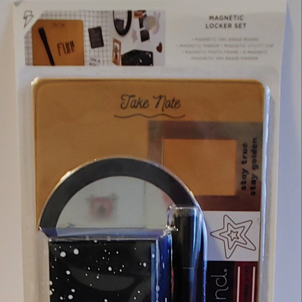 5ct Locker Decor Set Black & Gold - Paper Riot Co